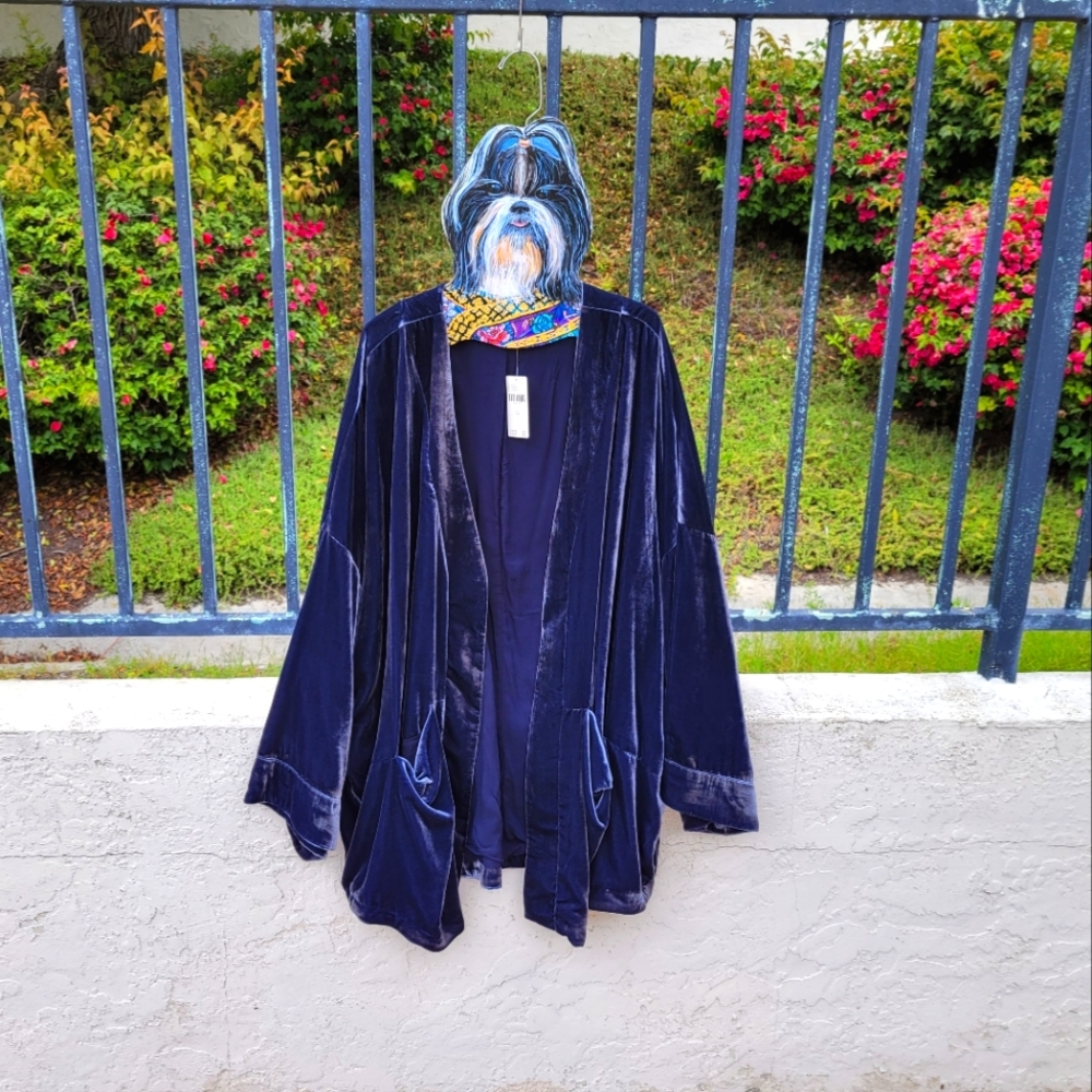Blue Velvet Kimono